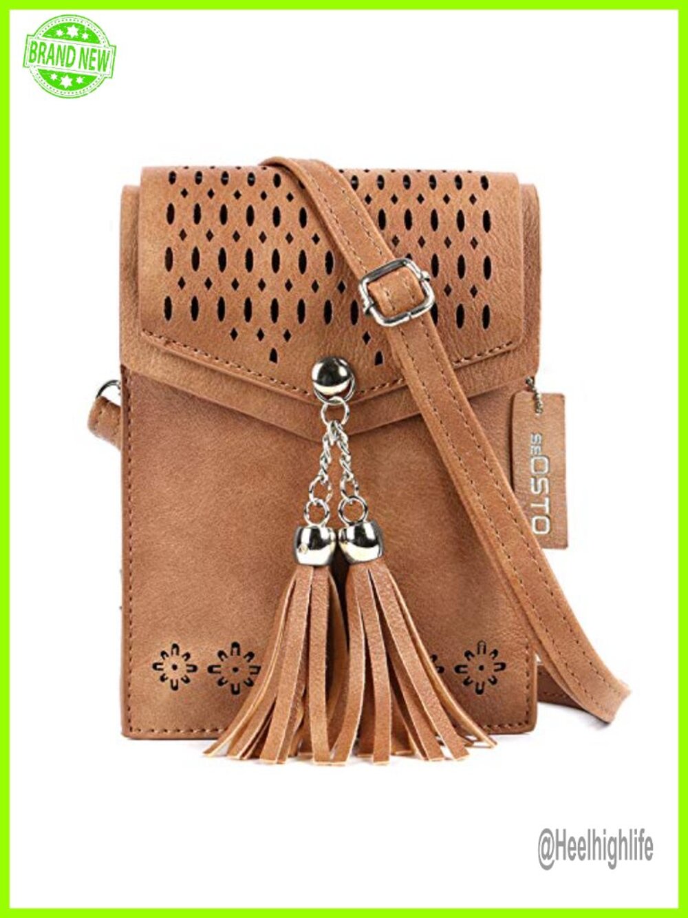 Small Crossbody Bag Faux Leather Tassel Purse